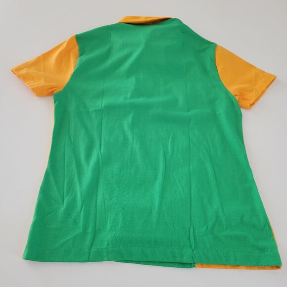 Vintage Levis 1984 Olympic Games Staff Polo Size Medium Green Yellow EUC - Picture 6 of 10